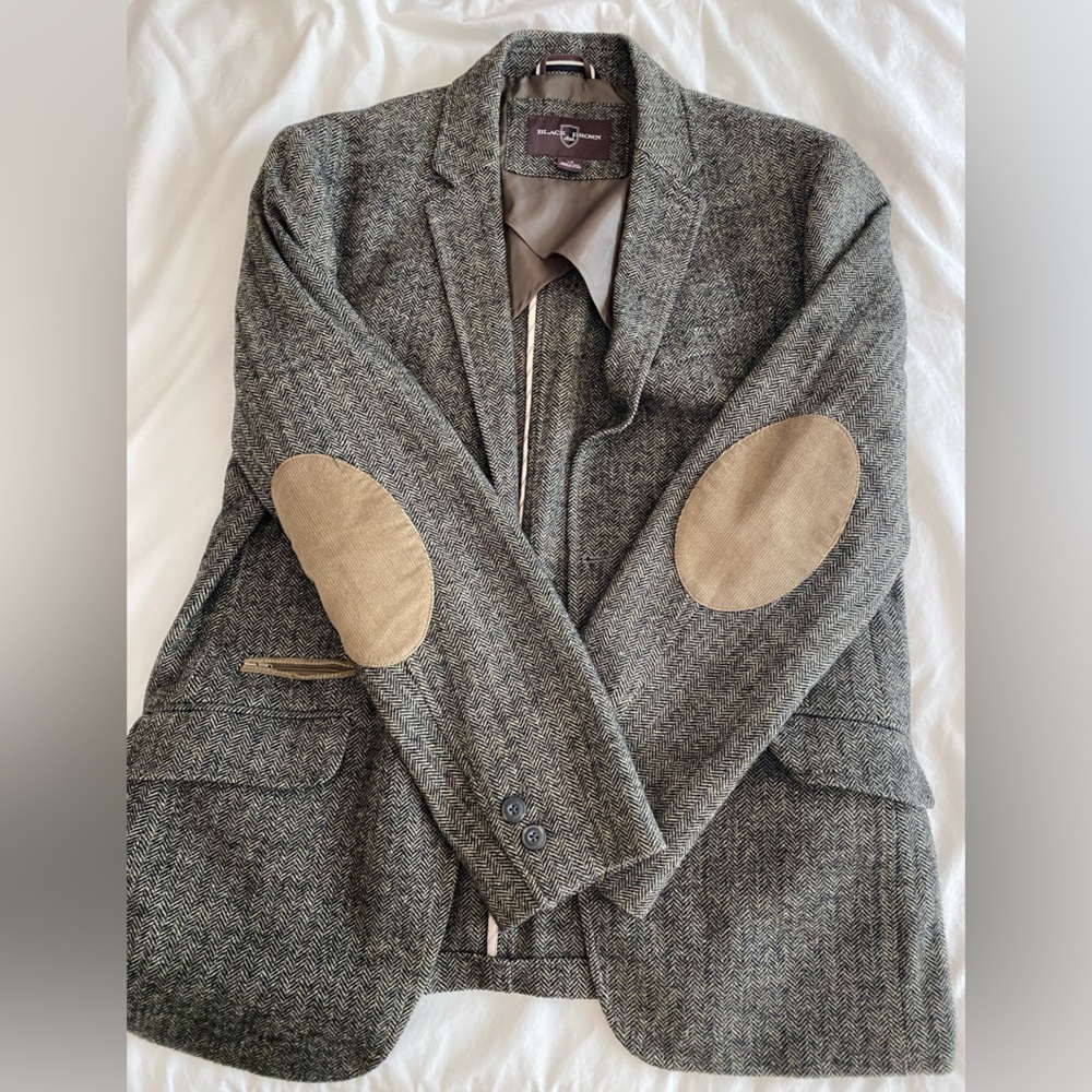 Black Brown 1826 Herringbone Blazer